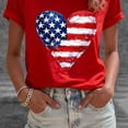 thumbnail image 5 of Levmjia Womens Top Printed Patriotic T Shirt 250th Anniversary Graphic Short Sleeve V Neck Casual Soft Breathable Polyester Blouse For Summer, 5 of 5