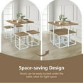 thumbnail image 5 of Costway 5pcs Dining Set Compact Dining Table and 4 Stools Metal Frame Nature, 5 of 10