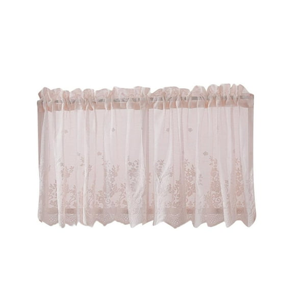 de Cenefa de Cortina para Ventana Bordada para Ventana Pequeña de Cocina, , , vandería O Dormitorio Rosa-Cenefa-137x61cm perfecl Niveles de ventana de encaje bordado