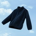 thumbnail image 2 of Babcutegg Kid Girls Jackets Long Sleeve Soild Color Hoodless Clothes for Kids Dark Blue, 2 of 3