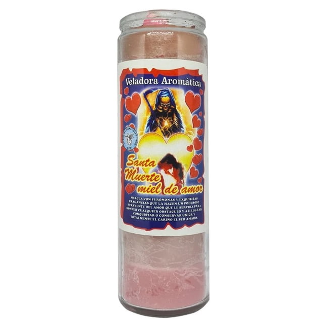Veladora Santa Muerte Miel De Amor Parafina Aroma Amarres