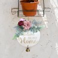 thumbnail image 6 of Giyblacko Door Hanging DecorationWelcome Wooden Sign Imitation Flower With Bell Home Door Pendant Front Interior Door Wreath Decoration, 6 of 8