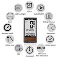 thumbnail image 3 of Solar Cell 5 Languages Wireless Bike Computer Auto ON/OFF Cycling Speedometer Odometer Waterproof Backlight Bicycles Stopwatch, 3 of 7