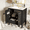 2: Black, variant on Harper & Bright Designs 30" Bathroom Vanity with Sink Combo, Bathroom Cabinet with Ceramic Top, Storage Doors and Drawer, Black
