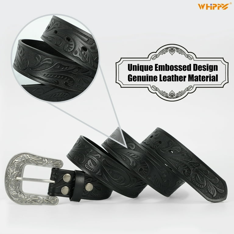 WHIPPY Western Leather Belts for Women Men Cowboy Cowgirl WHIPPY Western Leather Belts for Women Men Cowboy Cowgirl