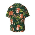 thumbnail image 2 of Haiem Forest Squirrel Men's Casual Shirts Short Sleeve Button Down Shirts Fashion Textured Summer Beach Shirt-3X-Large, 2 of 7
