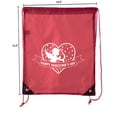 thumbnail image 2 of Valentine's Day Bags, Drawstring Cinch Backpacks, Valentines Day Gift Bags, 2 of 2