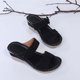 thumbnail image 3 of Zapatillas de cuña para mujer de fondo plano con tacón alto y flores informales retro de verano Wmkox8yii hj789, 3 of 9