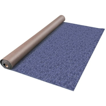 KFFKFF 6x23 ft Blue Marine Carpet Marine Grade Carpet for Boats with Waterproof Back Outdoor Rug for Patio Porch Deck Garage Outdoor Area Rug Runner Anti-Slide Porch Rug
