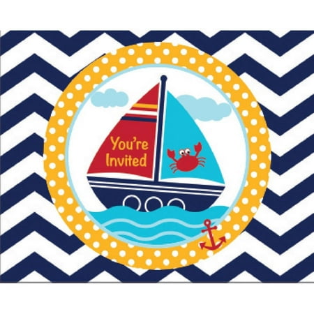 Ahoy Matey! Invitations, 8-Pack