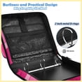 DIXRUYEE Zipper Binder File Keeper Documents Organized-Love Cherry Grid ...