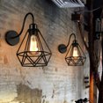 thumbnail image 4 of Industrial Wall Sconce Vintage Wire Cage Wall Light Rustic Wall Light Fixture for Bedroom Nightstand Porch, 4 of 8