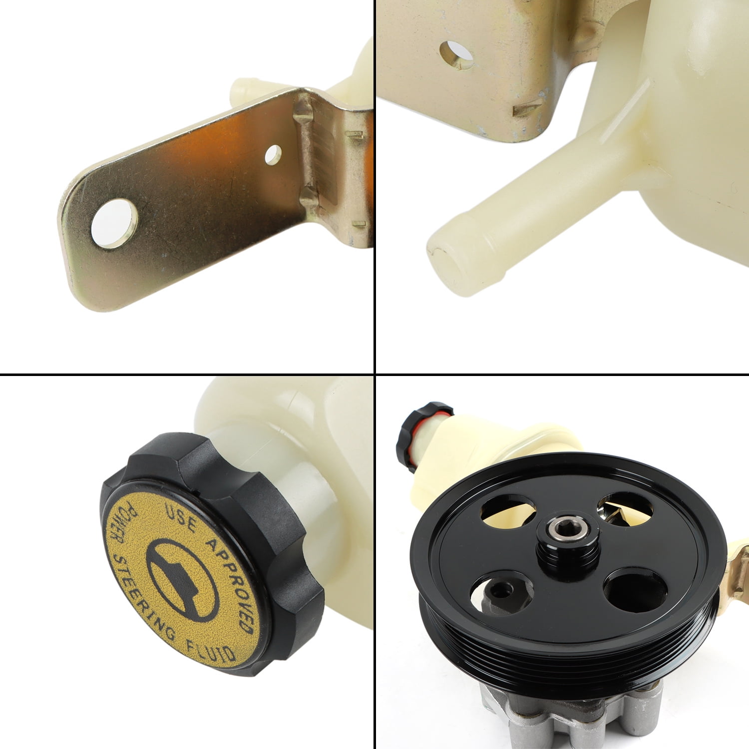 PANGOLIN Power Steering Pump with Pulley Reservoir Compatible with 2000-2004 Dodge Durango 4.7L, Dakota 3.7L 4.7L Replacement Part OE 21-4045R, 52106253AC, 964045R