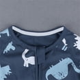 thumbnail image 6 of WIBACKER 3M-3T Newborn Baby Boy 2 Way Zipper Romper Summer Short Sleeve Dinosaur Jumpsuit for Infant Toddler, 6 of 9
