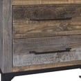 thumbnail image 5 of HomeRoots 27" Gray Two Drawer Nightstand, 5 of 6