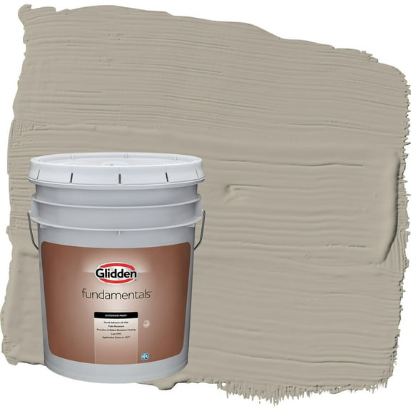 Glidden Fundamentals Sharkskin / Gray Satin Exterior Paint, 1 Quart