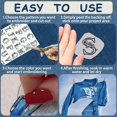thumbnail image 4 of 2 Sheets A-Z Letters Water Soluble Embroidery Stabilizers Alphabet 52Pcs Patterns Hand Sewing Stick and Stitch A4 Transfers Fabric Wash Away Pre-Printed Self Adhesive for Cloth Sewing Lovers, 4 of 9