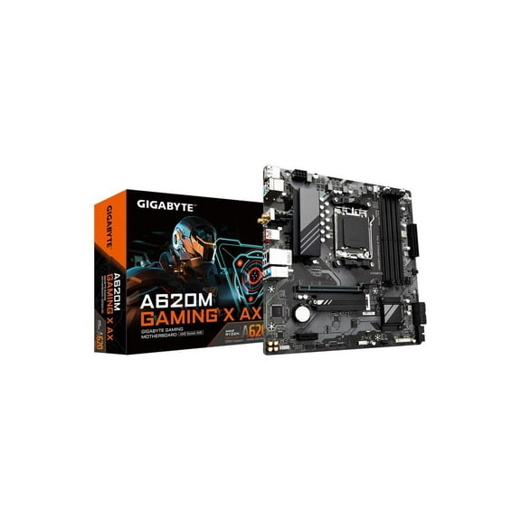 Gigabyte Ultra Durable A620M GAMING X AX Gaming Desktop Motherboard - AMD A620 Chipset - Socket AM5 - Micro ATX (a620mgamingxax-rev-1-1-)