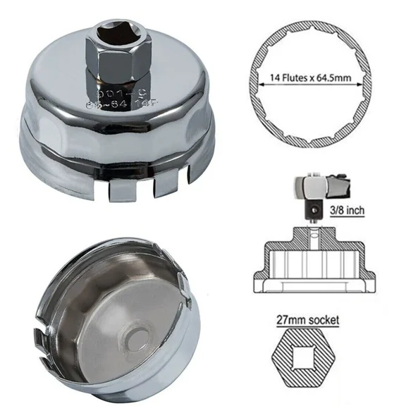 Steel Oil Filter Wrench Tool For Toyota Camry Land Cruiser Aurion & Lexus