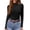 45# Black, variant on Mock Turtleneck Womens Long Sleeve Shirts Ribbed Knit Thermal Tops Breathable High Neck Lightweight Pullover Sweater Stretch Fitted Base Layers Casual Fall Winter Undershirts Gray S