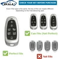 thumbnail image 2 of HAHDAXIA for Hyundai Key Fob Cover with Bling Key Fob Keychain, Soft TPU Key Fob Case Protector Full Covers Fit for Hyundai Tucson Sonata Nexo 7 Buttons Keyless Entry Smart Key Black Gold (R-, 2 of 6