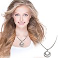 thumbnail image 1 of Collar largo redondo de plata Wmkox8yii con diamantes para mujer, 1 of 9