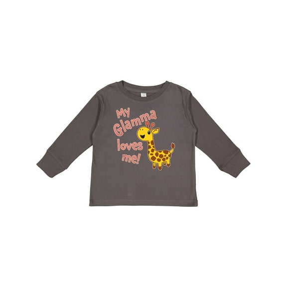 Inktastic My Glamma Loves me- cute giraffe Boys or Girls Long Sleeve Toddler T-Shirt