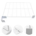 thumbnail image 1 of HORIALENCE 1Pack Supermarket Shelf Divider White Plastic Sprayed Steel Wire for Organization Home Use, 1 of 5