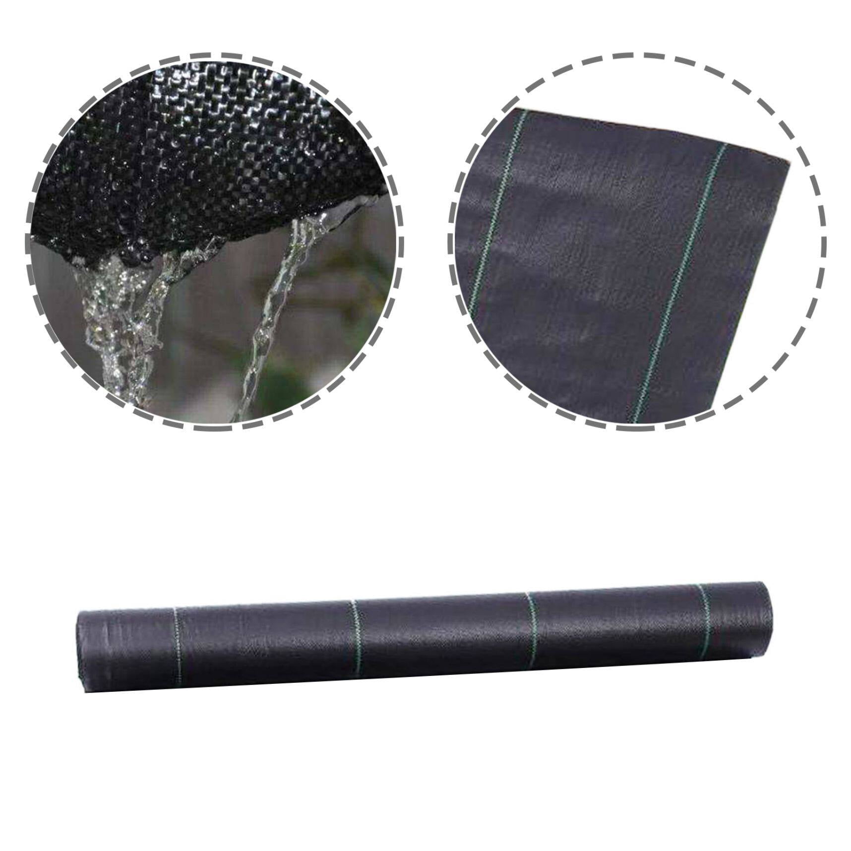 Weed Cover Landscape Fabric Woven Ground Barrier 6FT x 200FT Heavy-duty Weed Block Gardening Weed Matting Easy Setup & Superior Weed Control for Flower Bed, Yard, Garden