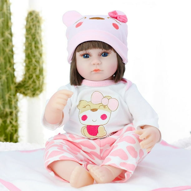 ¡Novedad de 2020! Muñecas de bebé Reborn de 42cm, juguetes de vinilo suave para niñas, Adorable bebé Reborn, niña realista, regalo de cumpleaños para recién nacido, muñeca Gao Jinjia LED