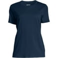 thumbnail image 4 of Lands' End Essentials Women's Short-Sleeve Soft Cotton T-Shirt - Tailored Feminine Fit, 4 of 4