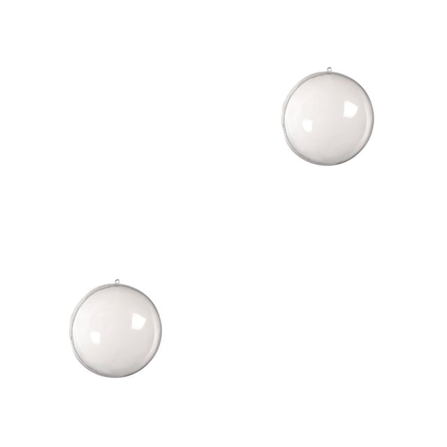 Wosthever 2 piezas de adornos de bolas rellenables transparentes para bodas, recuerdos de Año Nuevo, decoración de Navidad, bolas transparentes Type1 NO1