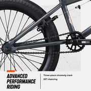 دراجة Mongoose Legion L60 Freestyle BMX، عجلات مقاس 20 بوصة، للأعمار من 8 سنوات فما فوق، رمادي