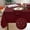 Red, variant on Christmas Linen Textured Rectangle Tablecloth,Waterproof Wipeable Farmhouse Table Cloth,Stain Resistant Wrinkle Free Table Covers for Kitchen Dining Xmas Party (60 x 120,Red/Burgundy)