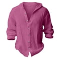 thumbnail image 4 of Splozh Toddler Shirts Boys 4-15 Years Boys Long Sleeve School Shirts Button Down Teens Boys Beach Breathable Summer T Shirt, Dark Purple, 13-14 Years, 4 of 4