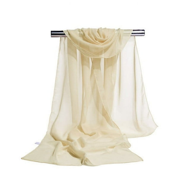 Lefu Foulard Femme en Mousseline Uni Transparent, Étole, Foulards de Cou, Hijab, Châle Sarong, Foulard de Tête