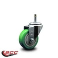 thumbnail image 2 of 3.5 Inch Green Polyurethane Wheel Swivel 7/16 Inch Grip Ring Stem Caster SCC, 2 of 2