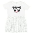 thumbnail image 3 of Inktastic Cleveland Rocks with Baseball Girls Toddler Dress, 3 of 5
