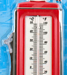 Red Crown 19 Inch x 6" Gasoline Gas Pump Metal Thermometer with Hanging hole Retro Vintage Collectable Gift