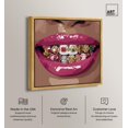 thumbnail image 2 of Ruby Teeth Canvas Print Fashion Art Prints by Art Remedy, Gold Frame, 30 x 30, 2 of 6