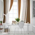 thumbnail image 5 of Fsddascl Modern Brown Blackout Curtains for Bedroom/Living Room, Thermal Insulated Kitchen Curtains, Boho Contemporary Geometric Striped Grommet Darkening Window Treatment Drapes 27.5"x39"x2, 5 of 8