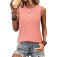 thumbnail image 1 of Camiseta Sin Mangas Informal de Cuello Redondo y Corte Holgado para Mujer, Color Rosa M, 1 of 6