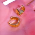 thumbnail image 5 of Small Chunky Silver Earrings for Women Trendy,Gold Plated Small Hoop Earrings Hypoallergenic Earrings Small Thick Huggie Hoops Earrings for Jewelry Gifts, 5 of 8