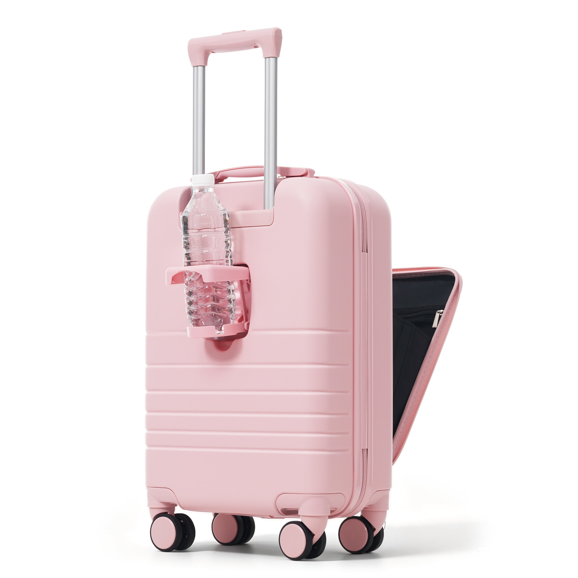 2-Piece Luggage Set, 20" Carry-On & Travel Bag, USB Port, 360° Wheels, Expandable Design
