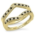 thumbnail image 1 of Dazzlingrock Collection 0.30 Carat (ctw) 14K Black & White Diamond Ladies Band Enhancer Guard Ring 1/3 CT, Yellow Gold, Size 5.5, 1 of 1