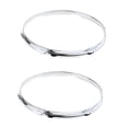 thumbnail image 2 of 1 Pair Iron Tom Drum Hoop Ring Ring Rim Percussion Rim 13inch 6 Holes, 2 of 8