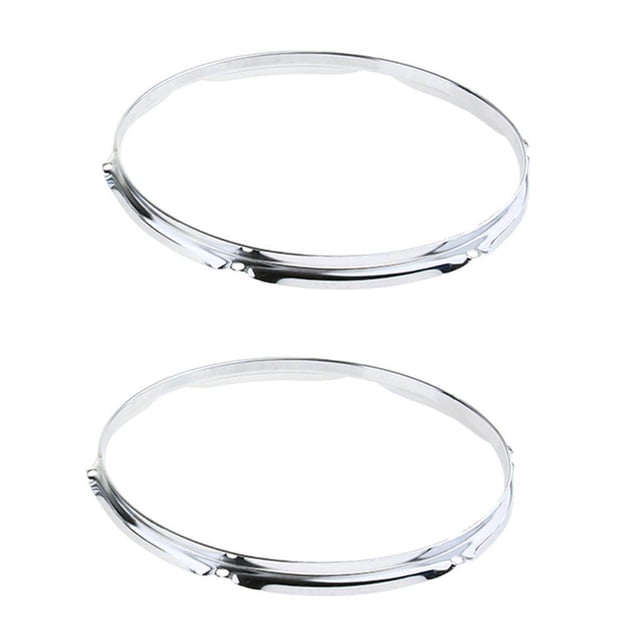 1 Pair Snare Drum Hoop Ring Rim for Ring Metal for Percussion Instrument Snare Drum Plating Drum Rim for Percussion Instrument 13 Inch 6 Hole