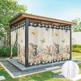 thumbnail image 6 of Outdoor Curtains for Patio Waterproof, Easter Rabbit Outdoor Privacy Panels Grommet, Farmhouse Spring Botanical Flowers Eggs Grid Blackout Outside Curtains for Porch/Cabana 54"x95", 2 Panels, 6 of 8