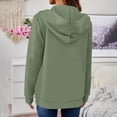thumbnail image 6 of Womens Lightweight Active Long Sleeve Hoodies Casual Zip Up Sweatshirts Relaxed Fit Fall Jackets Coat with Pockets, 6 of 6