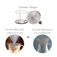 thumbnail image 3 of Pour Over Coffee Dripper Stainless Steel Slow Drip Coffee Filter Metal Cone Paperless Reusable Single Cup Coffee Maker, 3 of 6